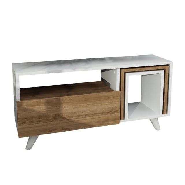 Comoda TV alba/maro 90 cm Novella K2 The Home Collection