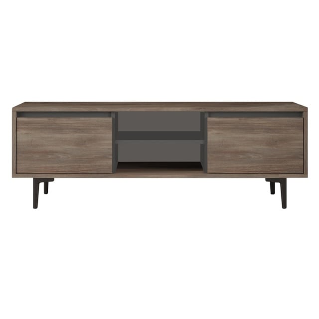 Comoda TV gri antracit/maro 140 cm Aserra The Home Collection