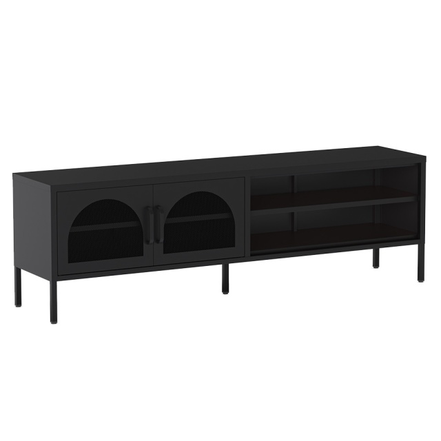 Comoda TV neagra din metal 160 cm Diora The Home Collection