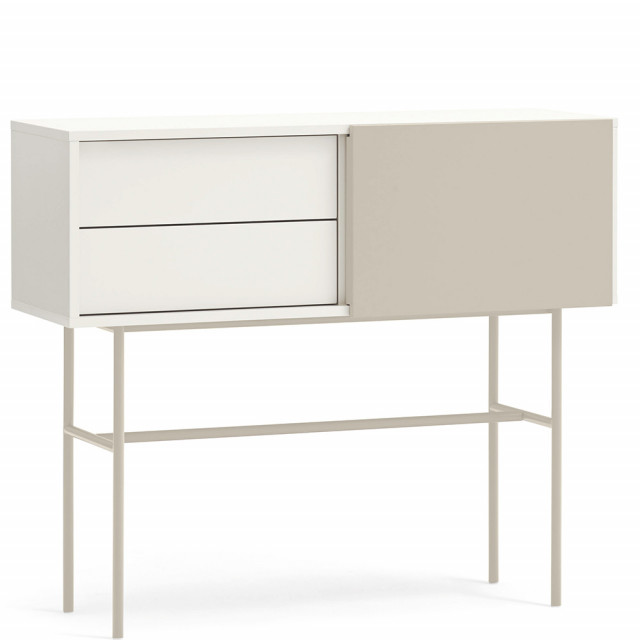 Consola crem/bej din metal 110 cm Nube Teulat