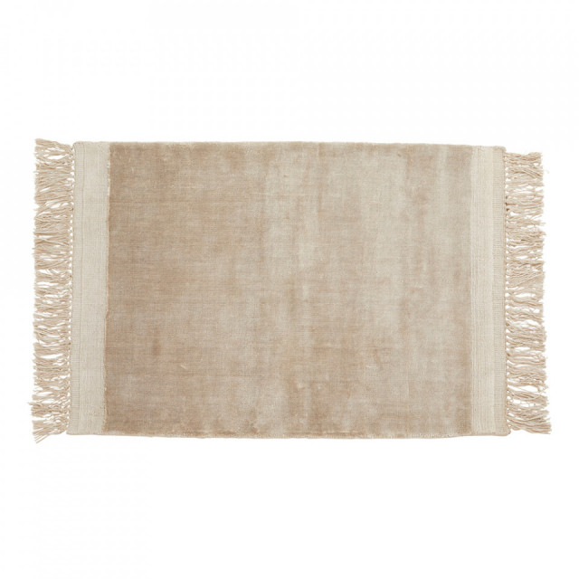 Covor bej din viscoza si bumbac 160x240 cm Filuca Nordal