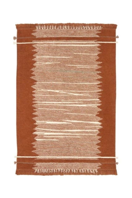 Covor maro teracota din fibre naturale 200x300 cm Sumak Lorena Canals