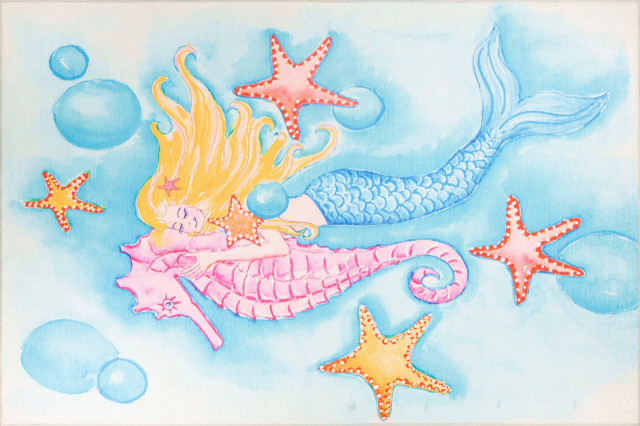 Covor multicolor din fibre sintetice Mermaid The Home Collection (diverse dimensiuni)