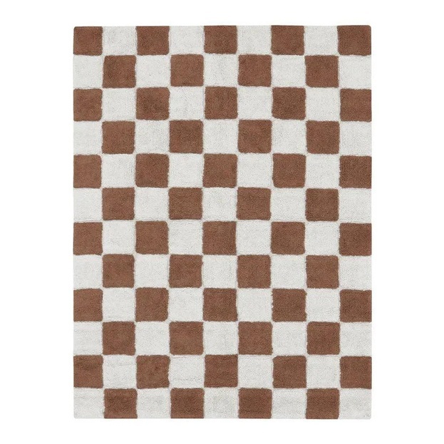 Covor pentru copii maro/crem din bumbac 140x200 cm Tiles Lorena Canals