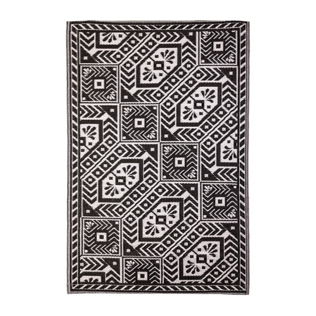 Covor reversibil pentru exterior gri/alb din polipropilena 121x180 cm Graphic Esschert Design