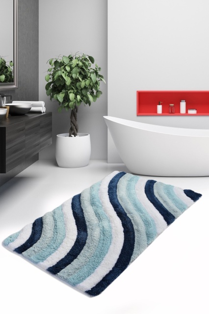 Covoras de baie multicolor din fibre sintetice 60x100 cm Kougar The Home Collection