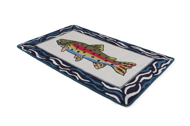 Covoras de baie multicolor din fibre sintetice 70x120 cm Pescado The Home Collection