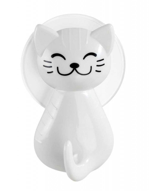 Cuier alb din plastic Cat Wenko