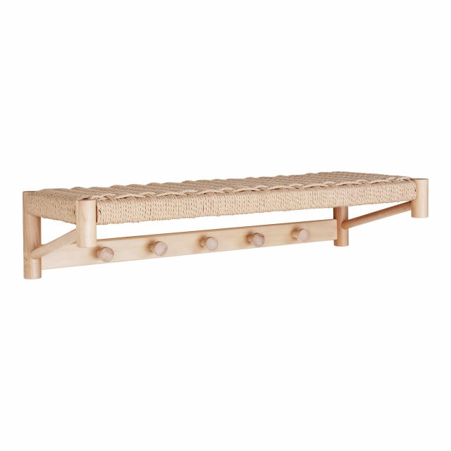 Cuier cu raft maro din lemn 78 cm Abano House Nordic