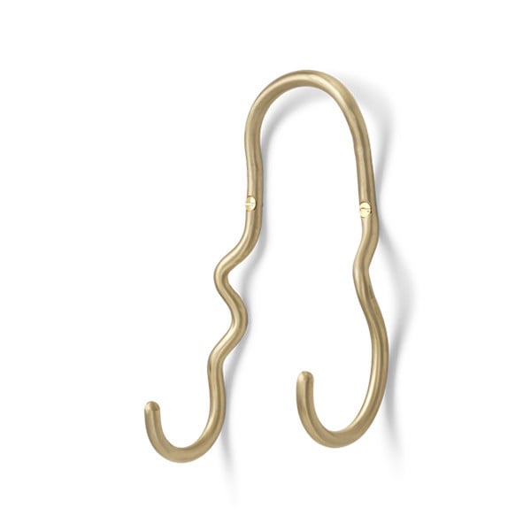 Cuier maro alama din metal Curvature Avi Brass Ferm Living