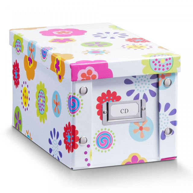 Cutie multicolora cu capac din hartie CD Box Zeller