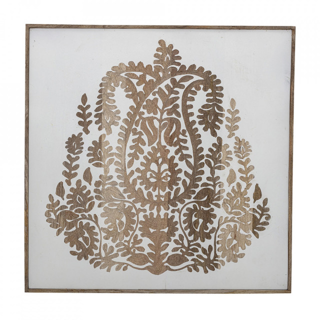 Decoratiune de perete maro din lemn de mango 70x70 cm Nevil Creative Collection