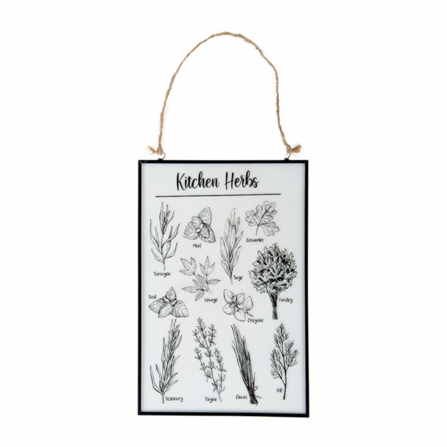 Decoratiune de perete transparenta din metal 20x30 cm Herbs Esschert Design