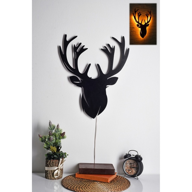 Decoratiune luminoasa galbena Deer The Home Collection