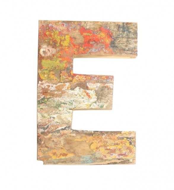 Decoratiune multicolora din lemn 18 cm E Raw Materials