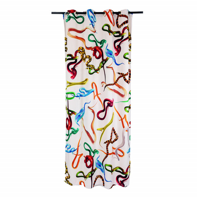 Draperie multicolora din fibre sintetice 140x280 cm Snakes Seletti