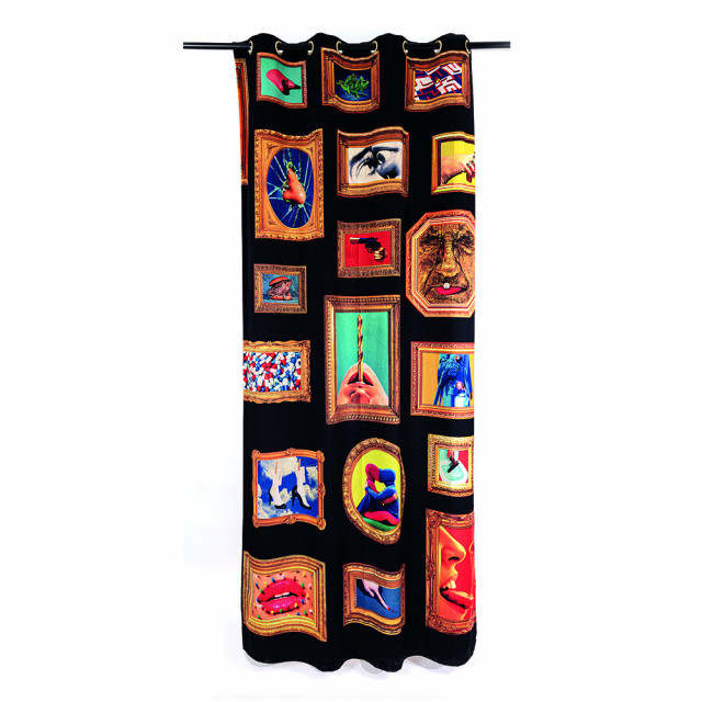 Draperie multicolora din poliester 140x280 cm Frames Left Seletti