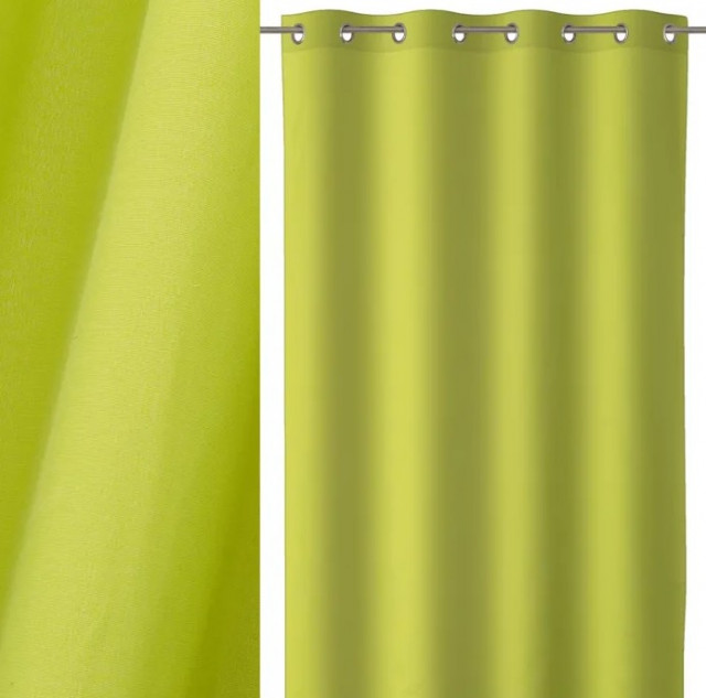 Draperie verde din bumbac si poliester 140x260 cm Loving Colors Teresa The Home Collection
