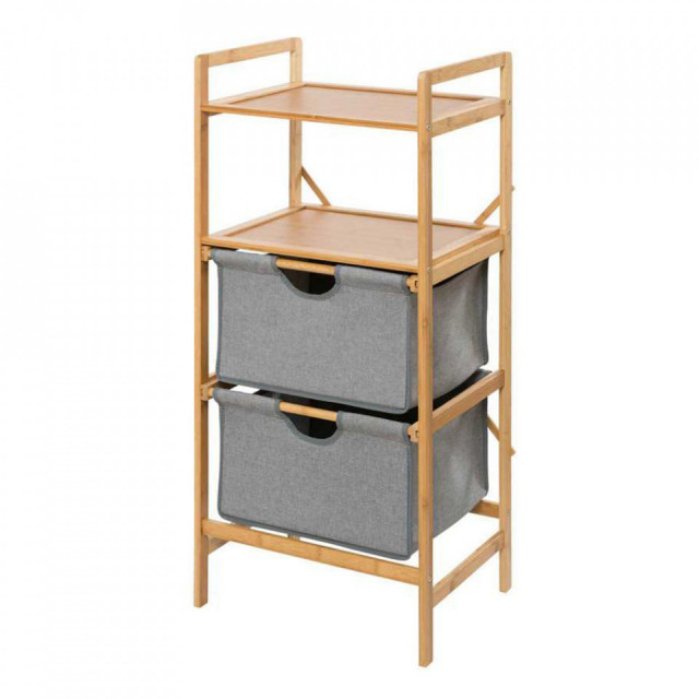 Dulap maro/gri din bambus 96 cm Bahari Wenko