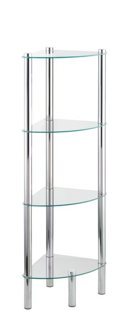 Etajera argintie/transparenta din metal 104 cm Yago Wenko