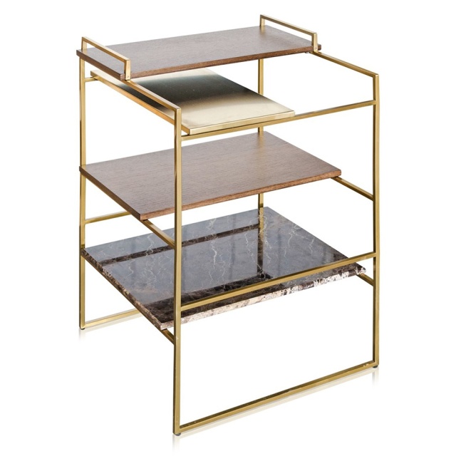 Etajera aurie din marmura 75 cm Architect Versmissen