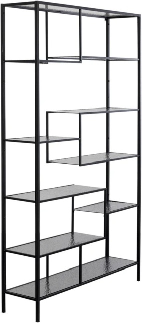 Etajera neagra din metal 195 cm Loft Kare