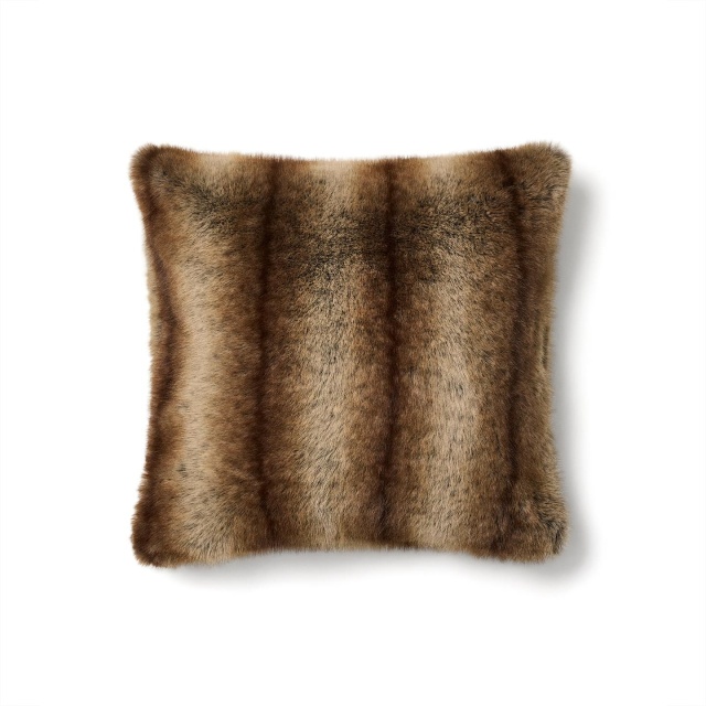 Fata de perna maro din fibre sintetice 50x50 cm Meriel Kave Home