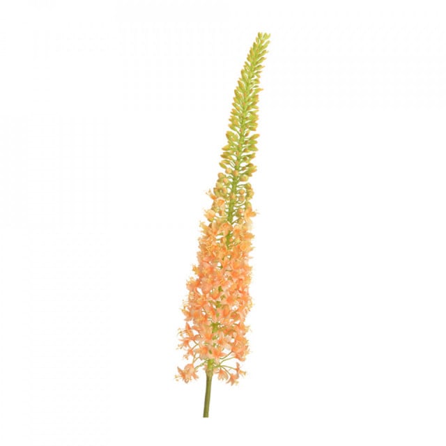 Floare artificiala verde/roz somon din plastic 104 cm Eremurus Lou de Castellane