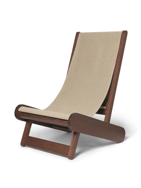 Fotoliu maro/crem din textil Hemi Ferm Living