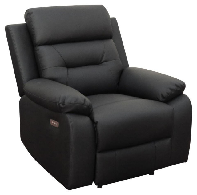 Fotoliu recliner gri inchis din textil Vansbro Actona Company