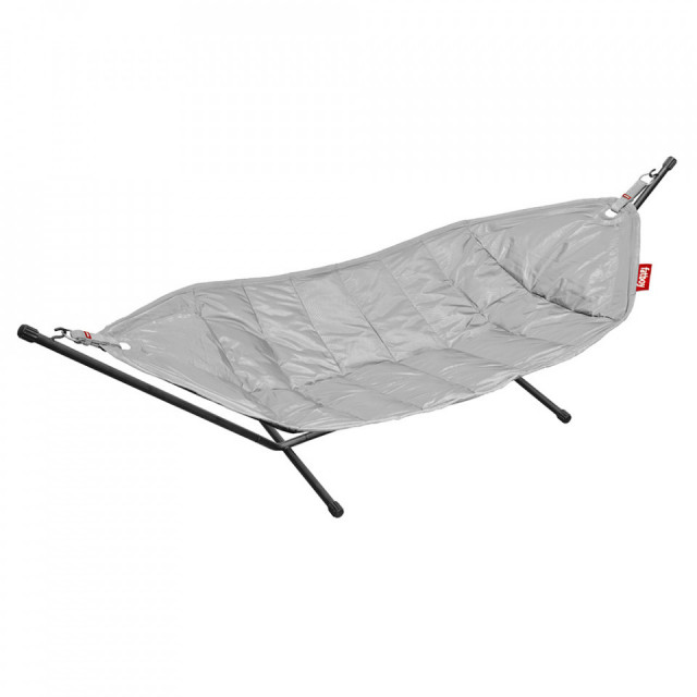 Hamac gri deschis din poliester si metal Headdemock Deluxe Fatboy