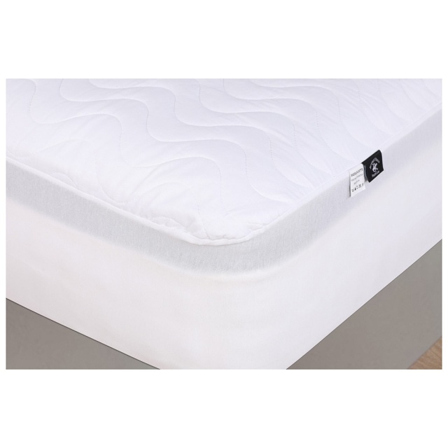 Husa protectie pentru pat alba din bumbac 120x200 cm Alez Quilted The Home Collection