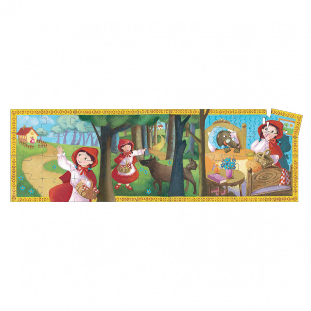 Joc tip puzzle multicolor din carton Little Red Riding Hood Djeco