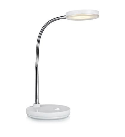 Lampa birou alba/argintie din metal 40 cm LED Flex Markslojd