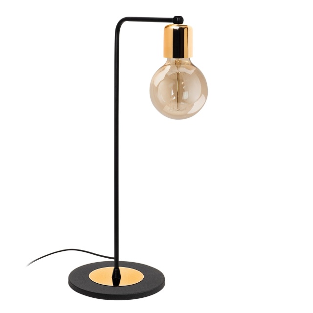 Lampa birou neagra/aurie din metal 52 cm Harput Ale The Home Collection