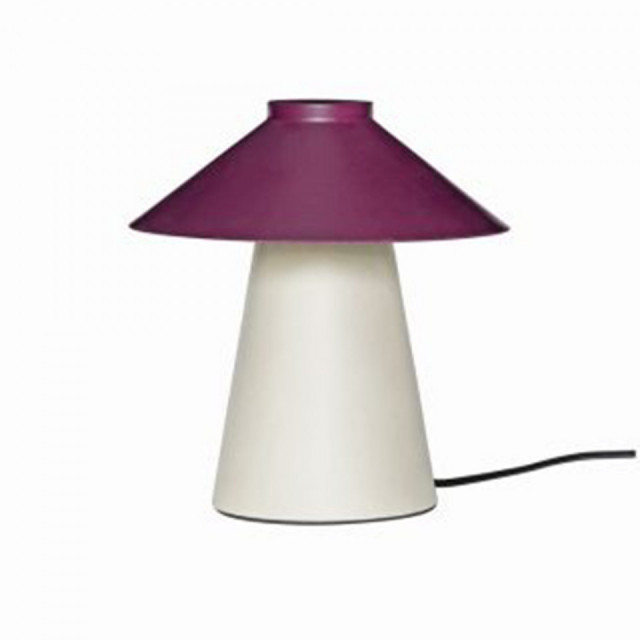 Lampa birou rosu burgund din fier 26 cm Chipper Hubsch