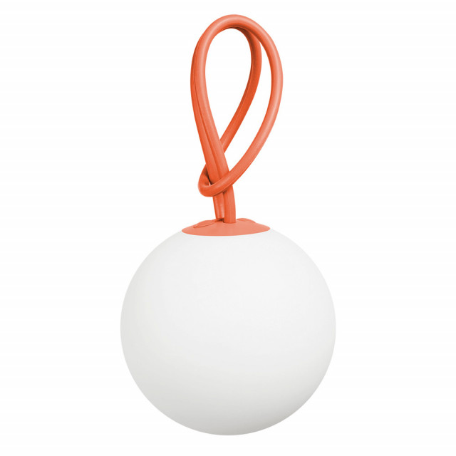 Lampa portabila pentru exterior portocalie din polietilena si silicon 20cm Bolleke Fatboy
