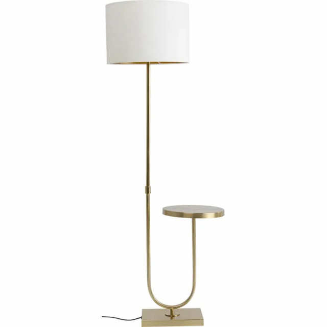 Lampadar alb/auriu din metal 155 cm Posso Kare