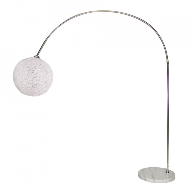 Lampadar alb din canepa si metal 205 cm Cocooning The Home Collection