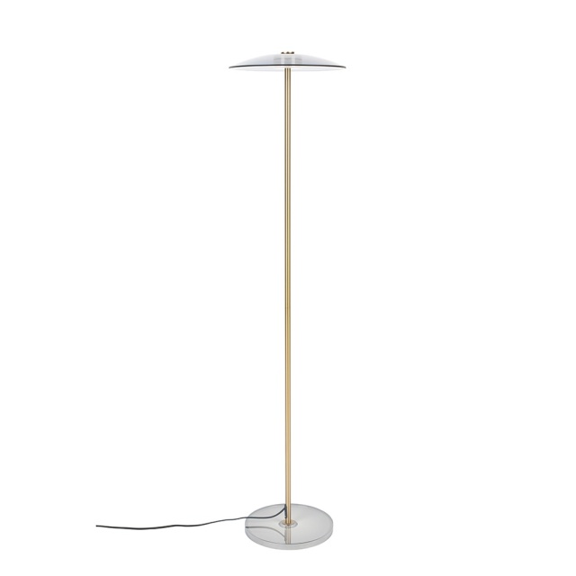 Lampadar auriu din metal 132 cm Float Zuiver