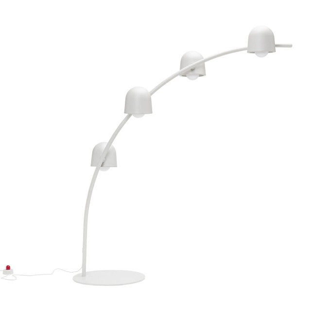 Lampadar dimabil gri deschis din metal cu 4 becuri 234 cm Lebow Fatboy