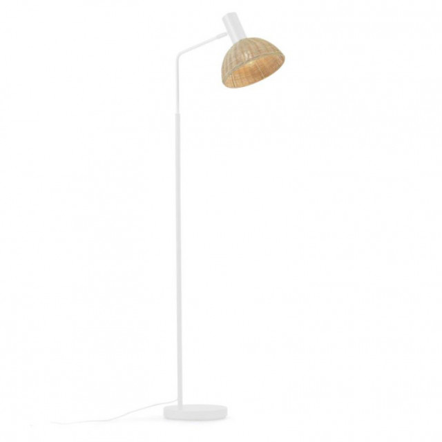 Lampadar maro/alb din ratan 158 cm Damila Kave Home