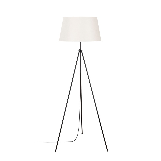 Lampadar negru/crem din metal 165 cm Tripod The Home Collection