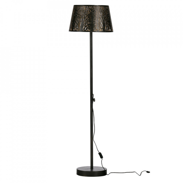 Lampadar negru din metal 161 cm Keto Woood