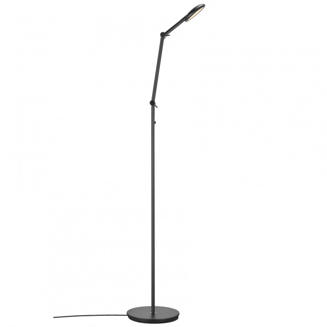 Lampadar negru din metal cu LED 135 cm Bend One Nordlux