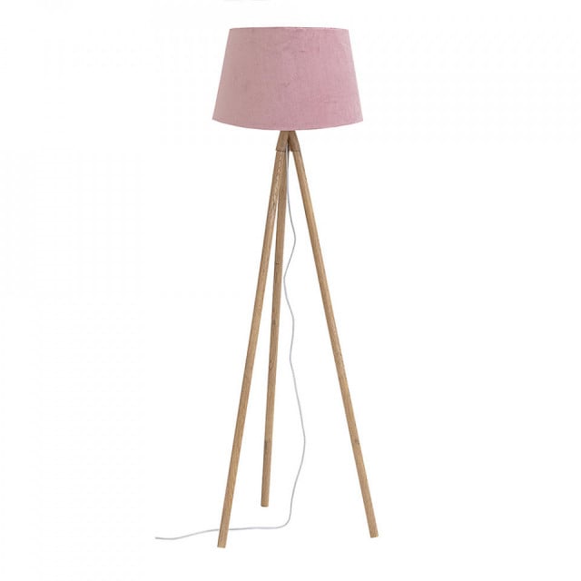 Lampadar roz/maro din lemn 152 cm Wallas Bizzotto