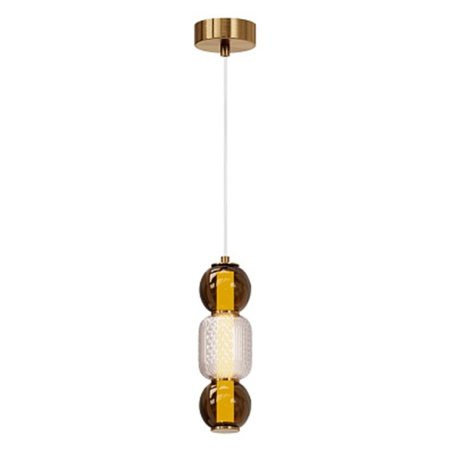 Lustra aurie din metal cu LED Drop Maytoni