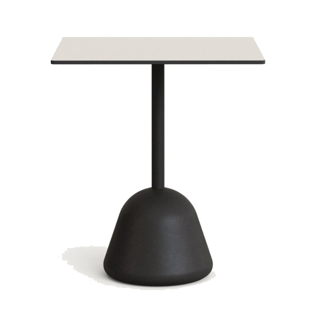 Masa bar exterior alba/neagra din ciment 68x68 cm Tiaret Low Kave Home