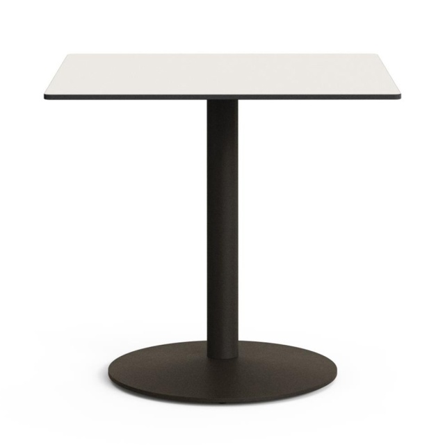 Masa bistro exterior alba/verde din metal 80x80 cm Esilda Kave Home