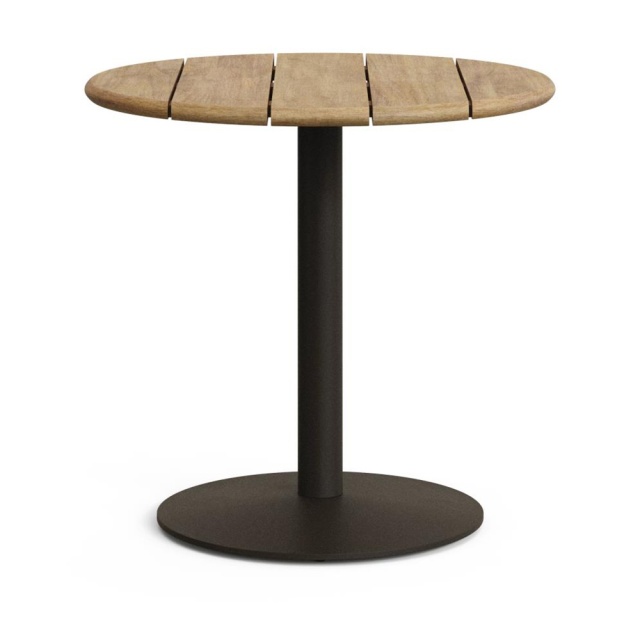 Masa bistro exterior maro/verde din lemn 80 cm Esilda Kave Home